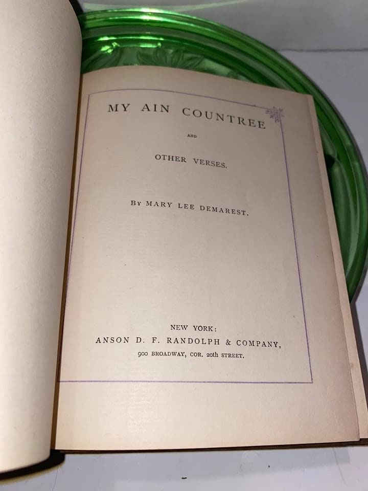 Antique poetry book my ain countree Victorian poetry 1882 first edition poetical vintage