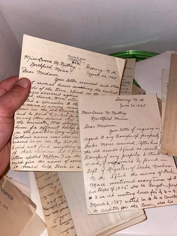 Antique nutting genealogy handwritten letters corespondent & more 1900-1930