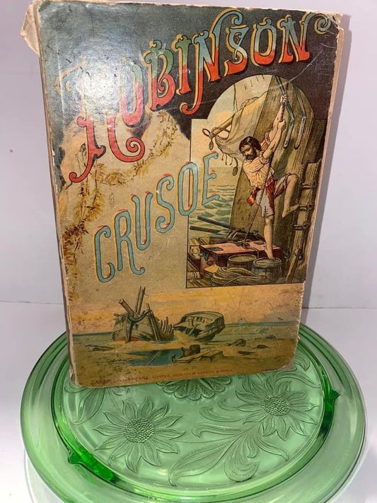 Antique children’s book Robinson Crusoe 1890–1900s illustrated