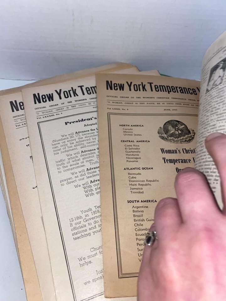 Vintage anti drinking alcohol New York temperance 1950s magazines