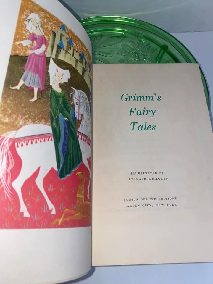 Vintage children’s book Grimms’s fairy tales C 1954 Illustrated