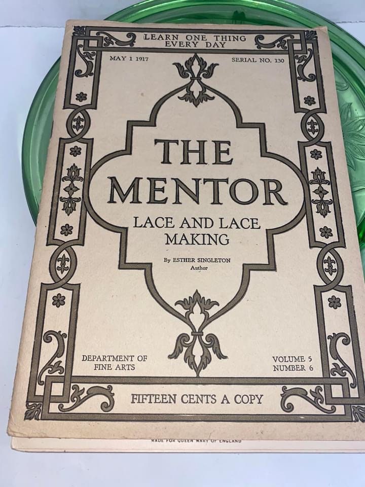 Antique linen textile May 1 1917 The mentor , lace and lace making