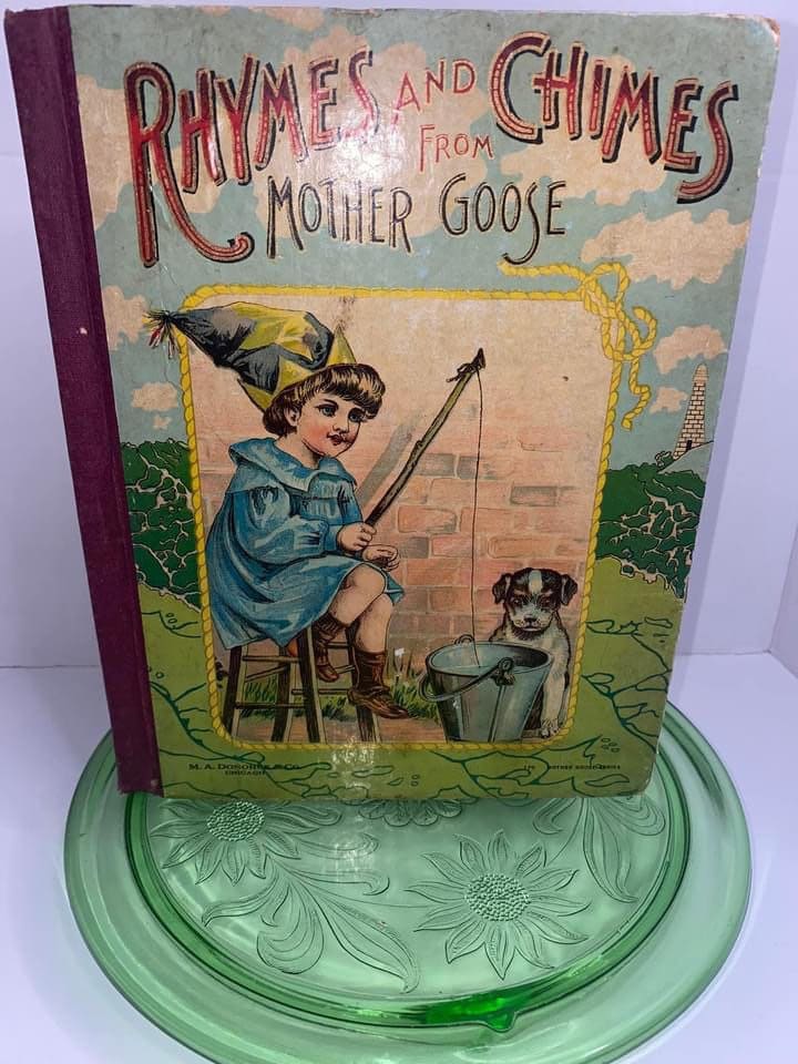 Antique Victorian childrens book Rhymes and chimes from mother goose