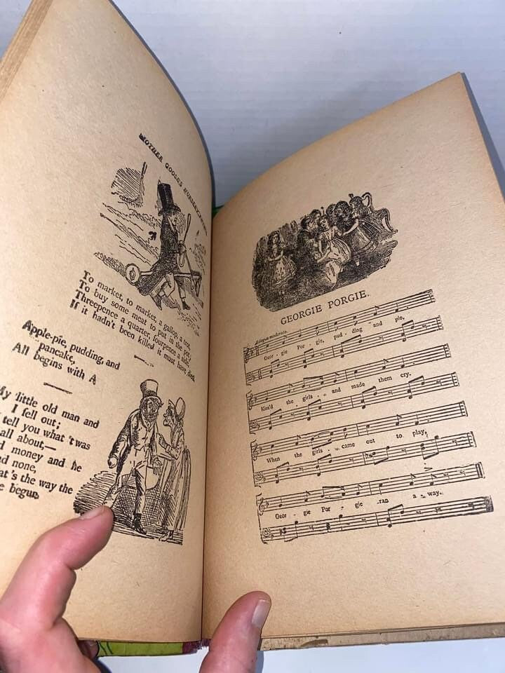 Antique Victorian childrens book Rhymes and chimes from mother goose