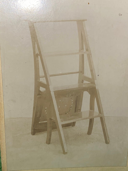 Antique Victorian cabinet photo chair still life patent no 2 hardwood Norwag Maine 1890s