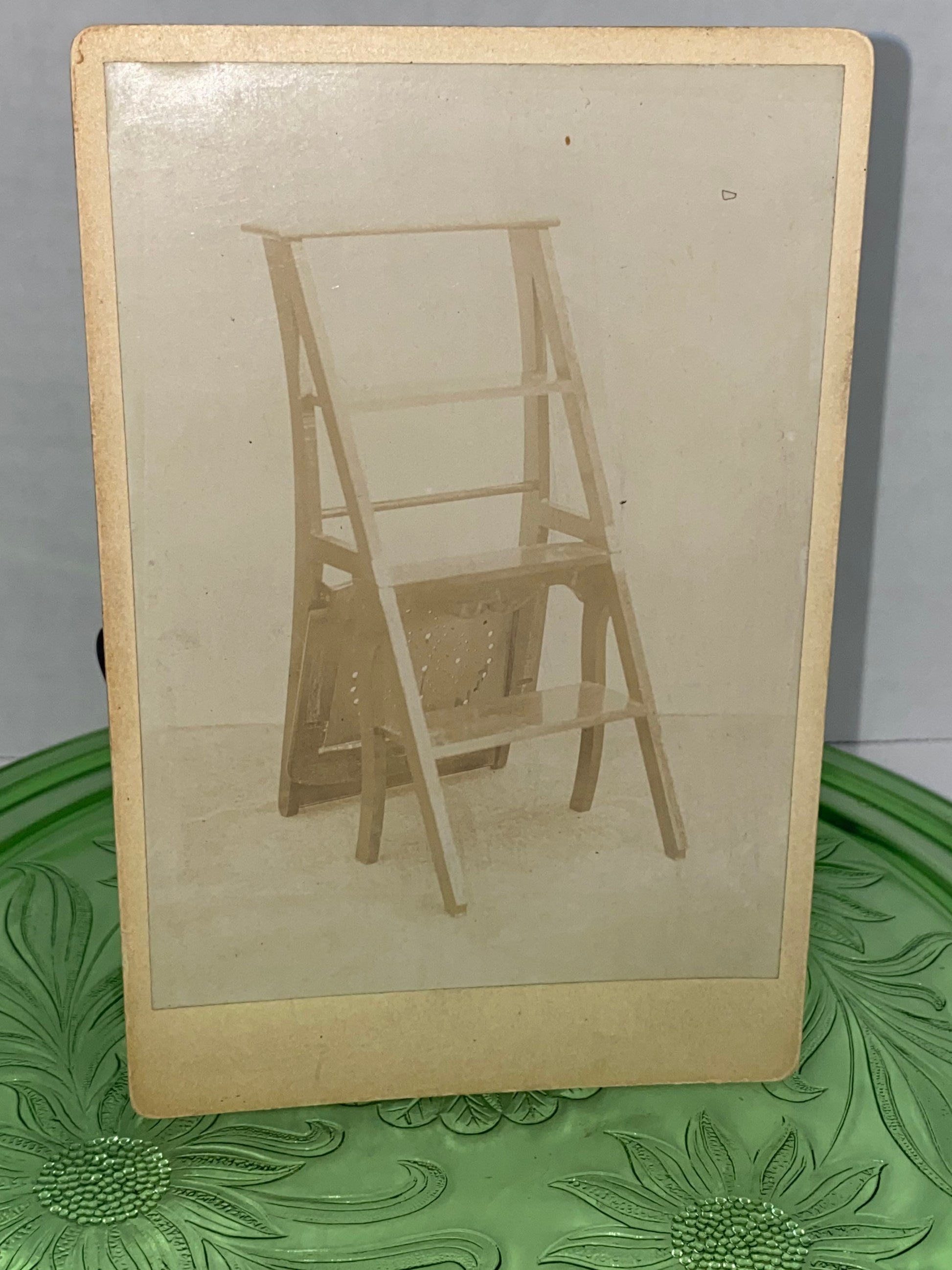 Antique Victorian cabinet photo chair still life patent no 2 hardwood Norwag Maine 1890s