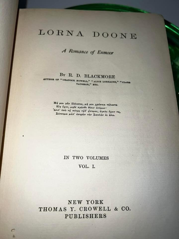 Antique Victorian Early edition Lorna doone a romance Volume 1 1893