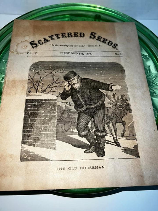 Antique Victorian Christmas children’s book Scattered seeds First month 1878