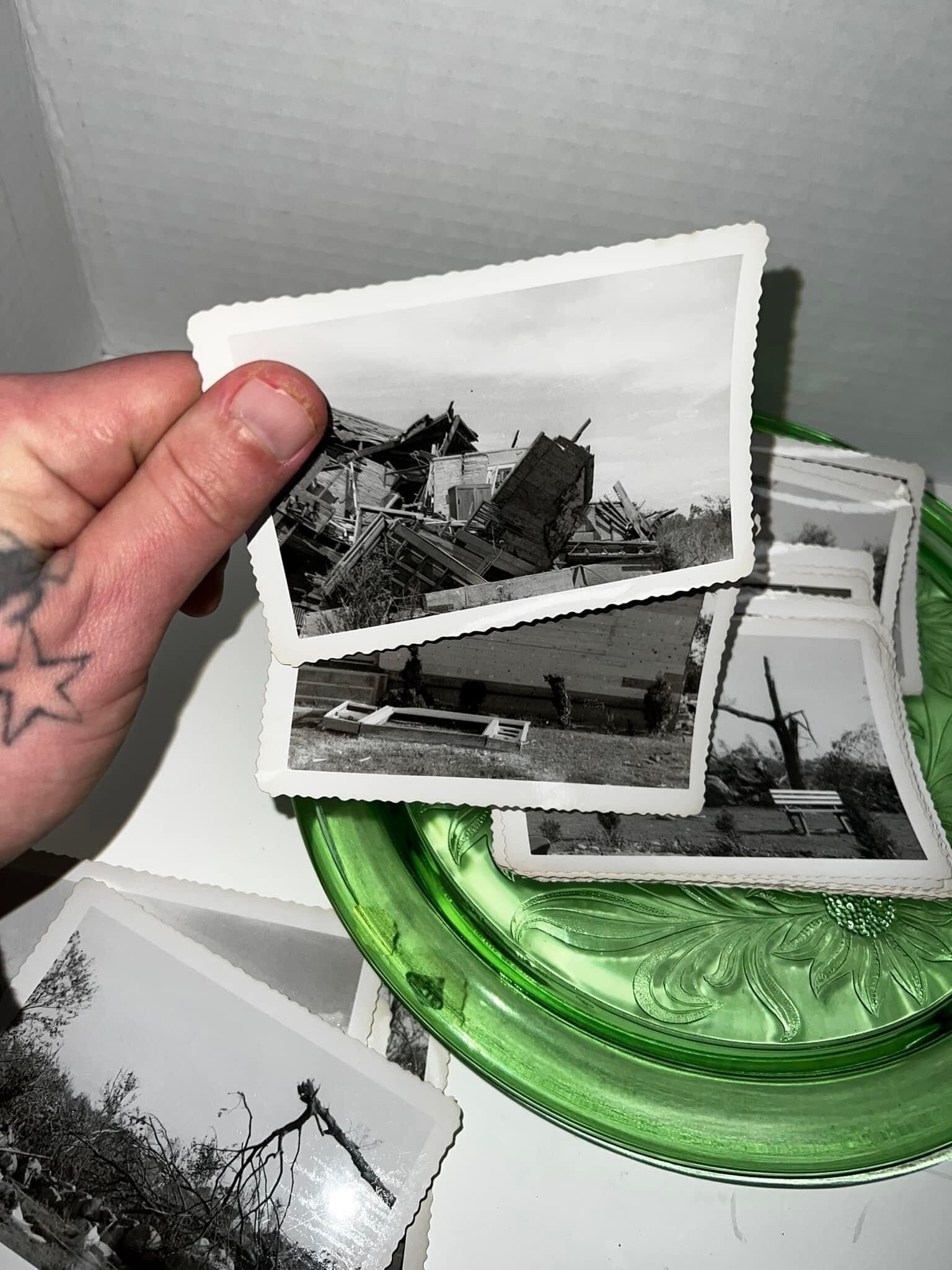Vintage snapshots tornado destruction Worcester Massachusetts 1953 39 photos photography