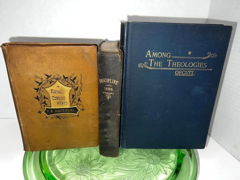 Antique Victorian Religious lot 3 books Among the theologies , the doctrines and discipline , royal commandments ,1880-1890s