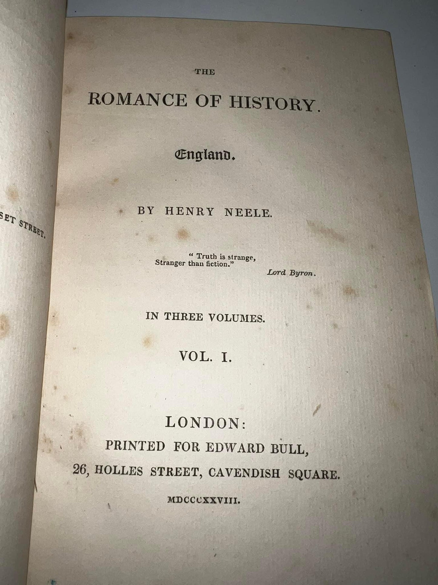 Antique Victorian pre civil war The romance of history 1828-1831 first editions 9 volume set