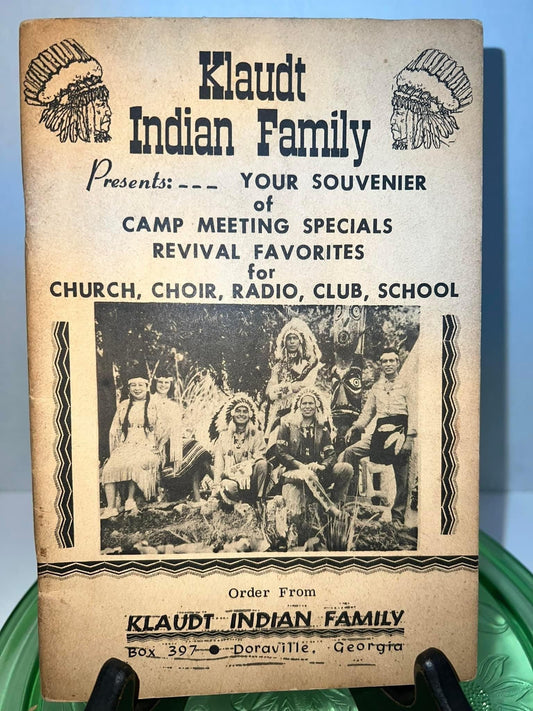Vintage Souvenir klaudt Indian family Music book Doraville Georgia C1940s