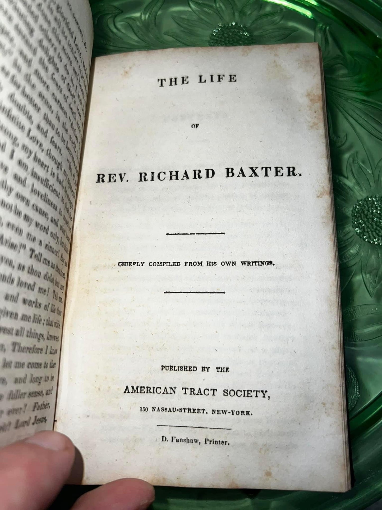Antique 1850-1860 American tract society Evangelical library Call to the unconverted , dying thoughts , life of reverend Richard Baxter