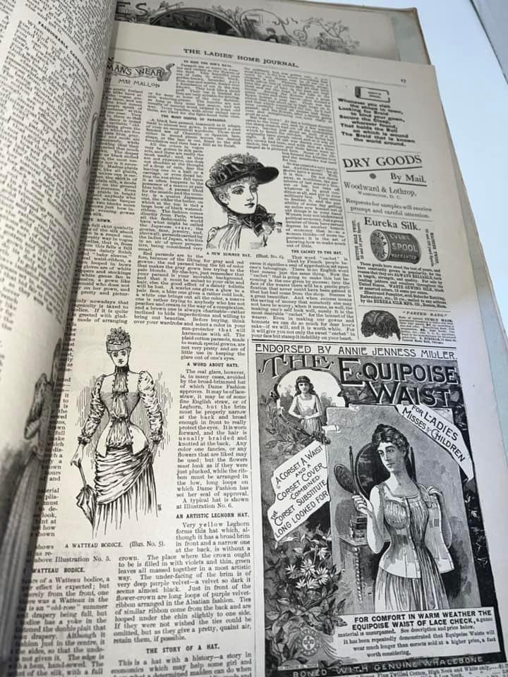 Antique Victorian 10 volumes All 1890s The ladies home journal women’s fashion great advertising