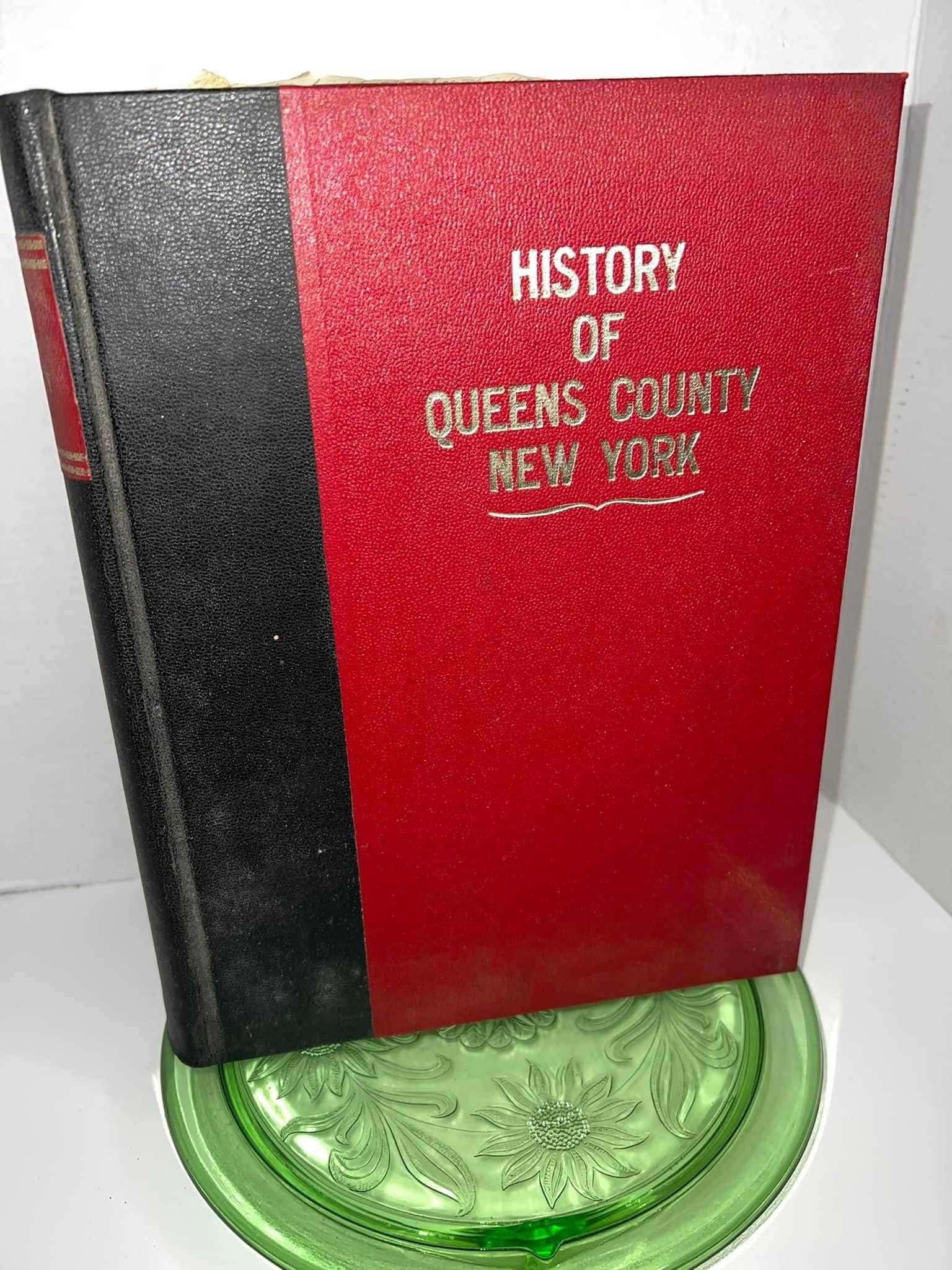 Antique Victorian 1882 history of queens county New York Long Island