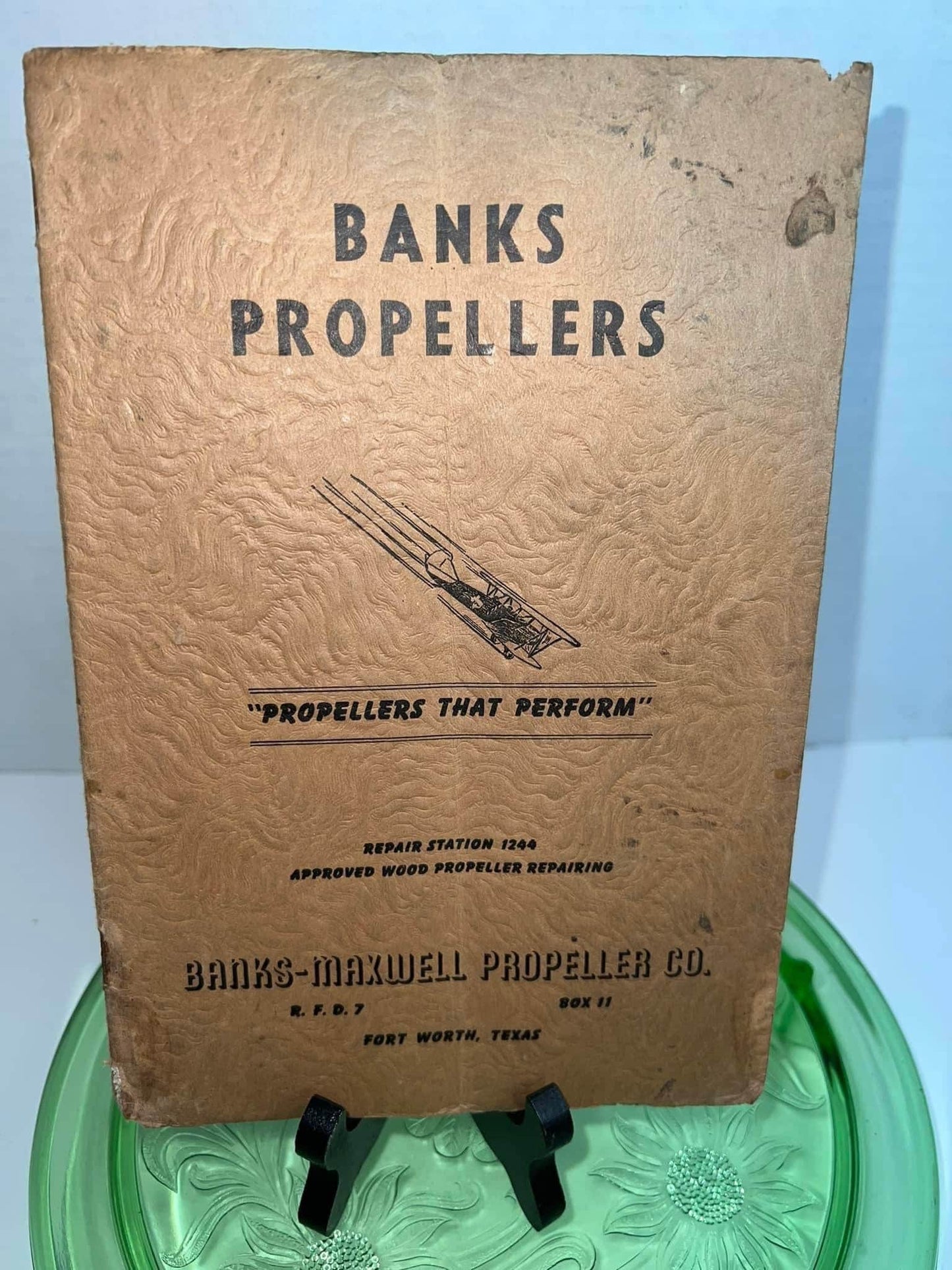Vintage Art Deco era Early wood plane propeller catalog Banks propellers 1930-1940