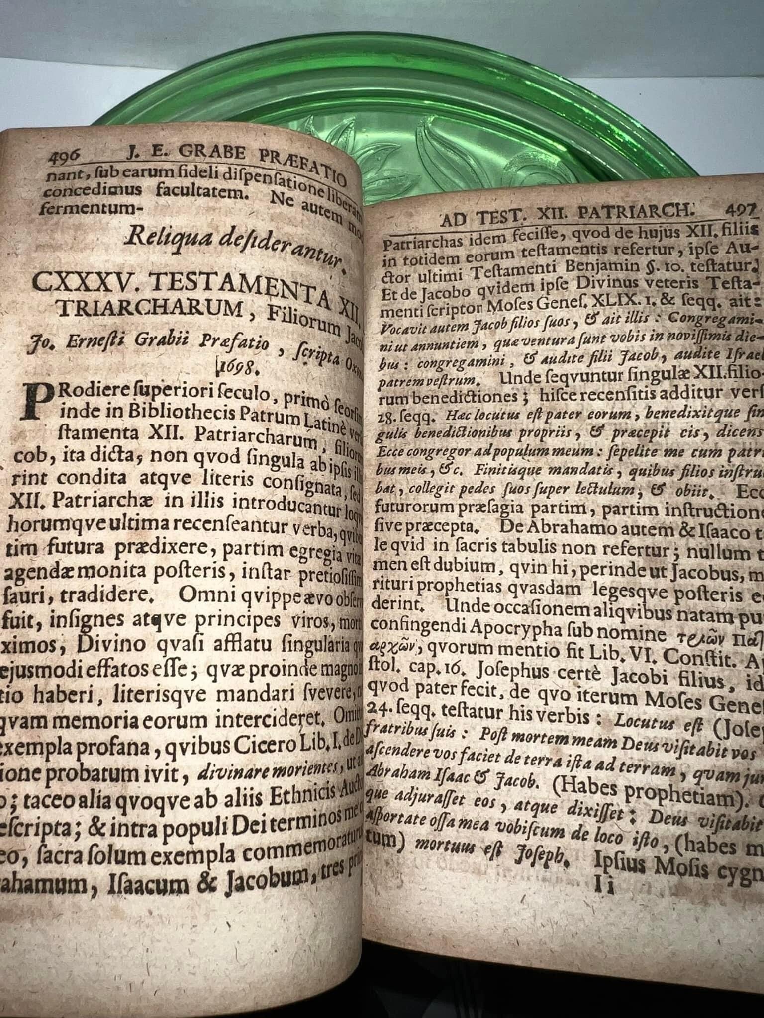 Antique German bible 1713 Pseudepigrapha of the Old Testament Printing Hamburg Germany 1700s