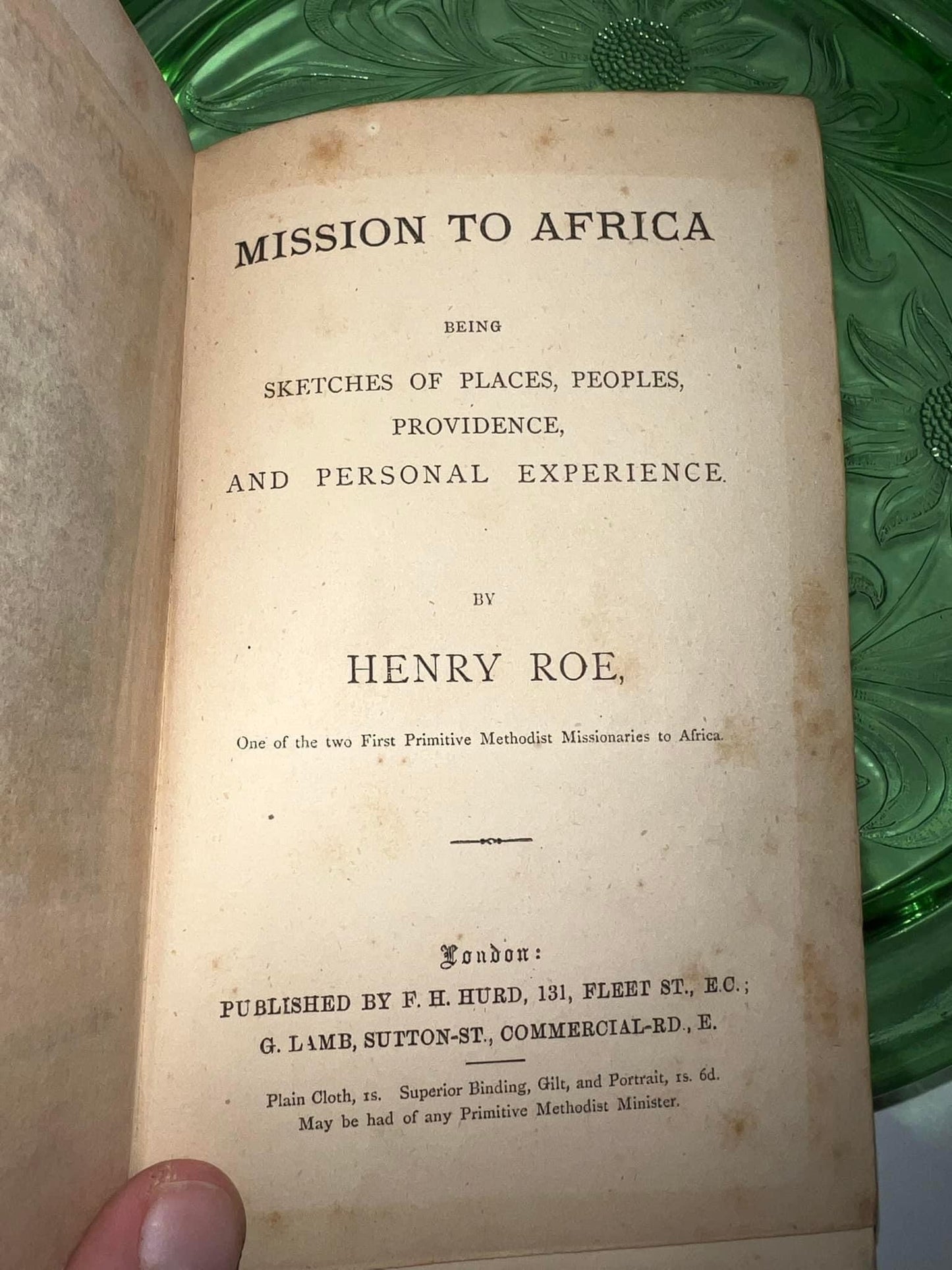 Antique history exploration Mission to Africa 1872 Henry roe scarce author signed ??