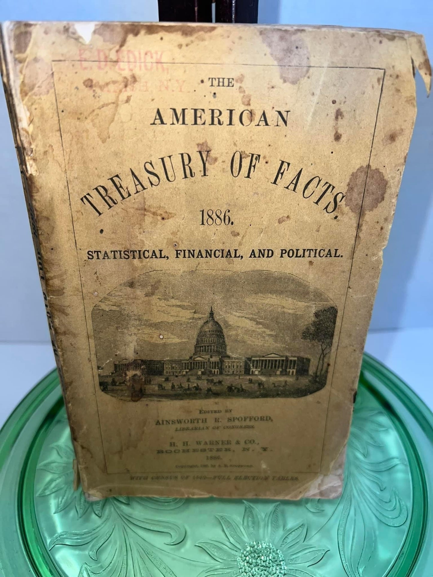 Antique The American treasury of facts 1886
