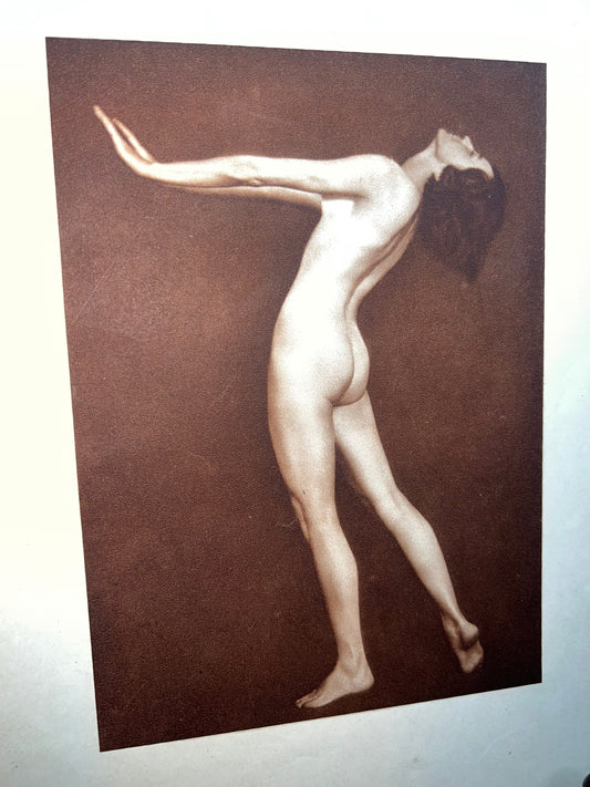 Antique Art Deco nude woman posing photogravure 1930s pinup girl