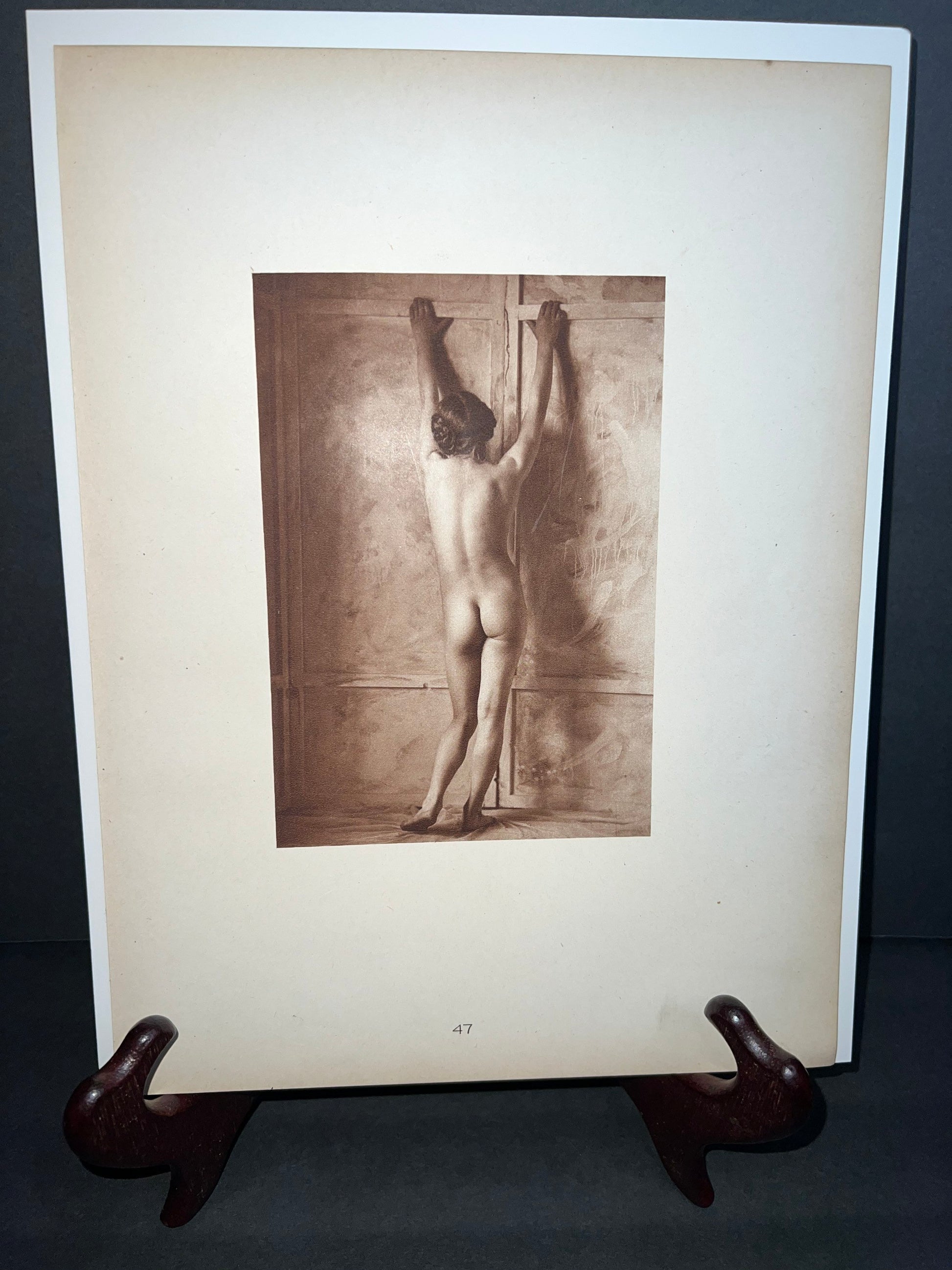 Antique Art Deco nude woman posing photogravure 1930s pinup girl