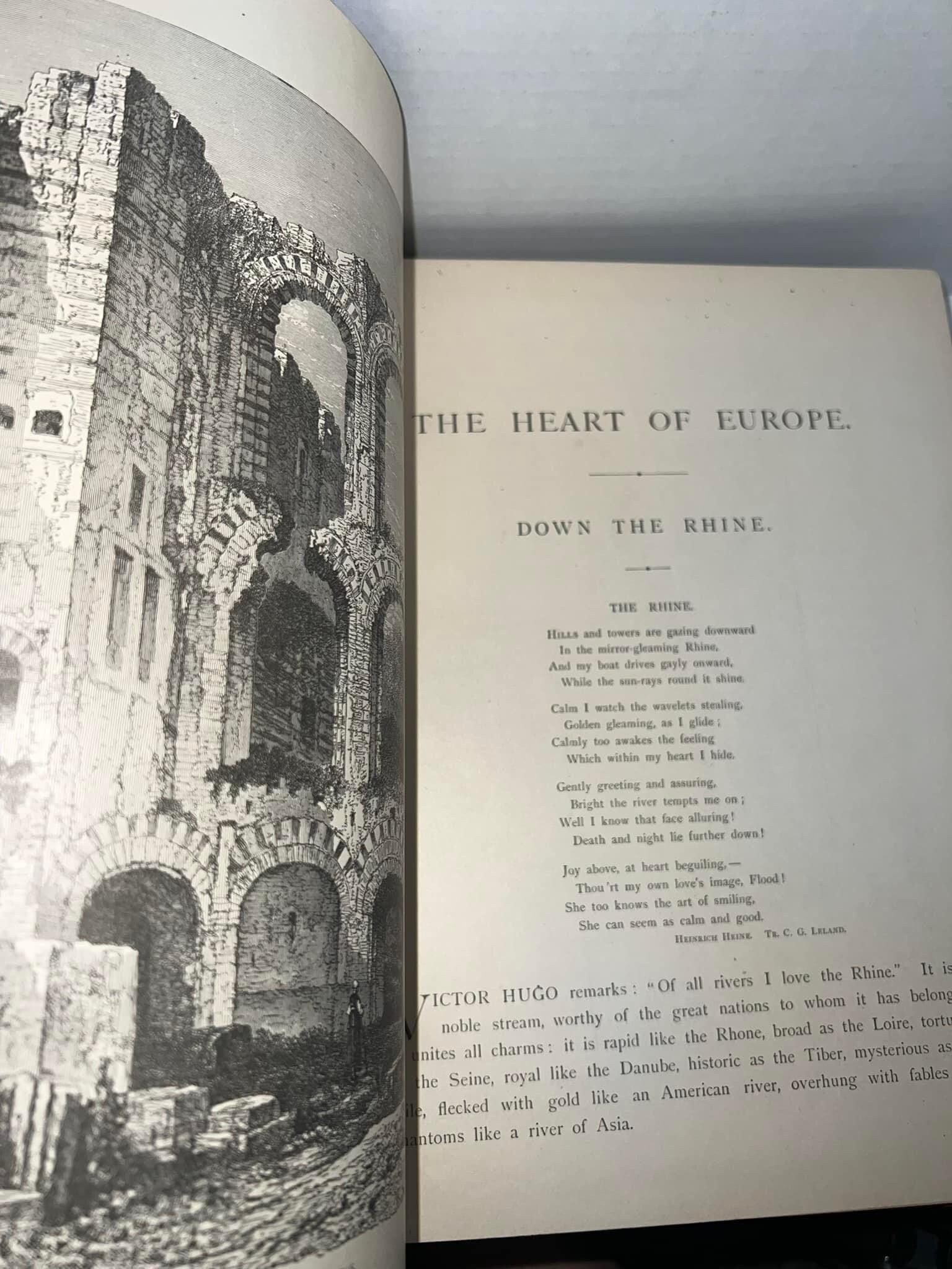 Antique Victorian The heart of Europe From the time to danube- a series of striking and interesting views -1890s