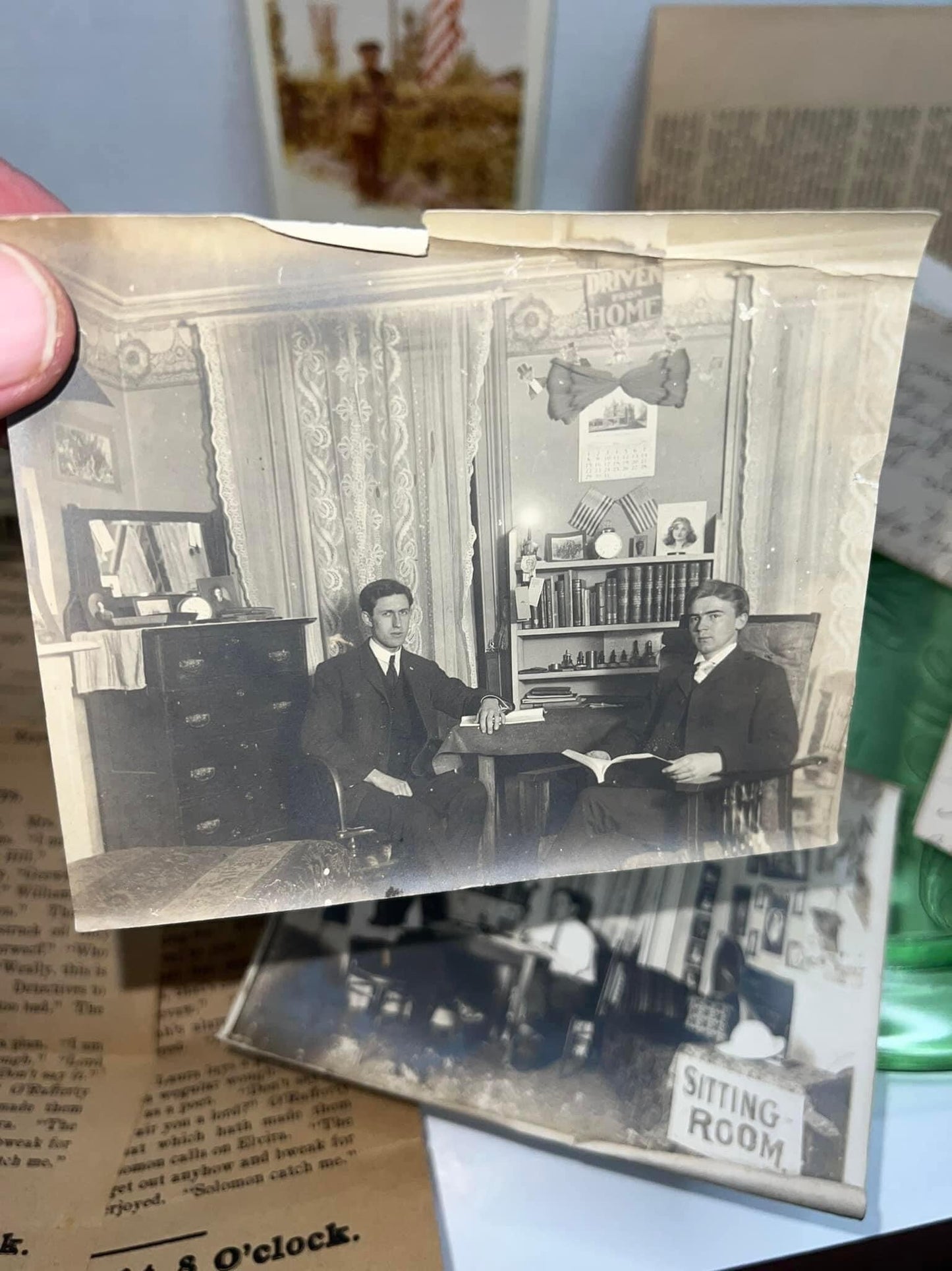 Antique genealogy adams family 1900s handwritten letters vintage photos