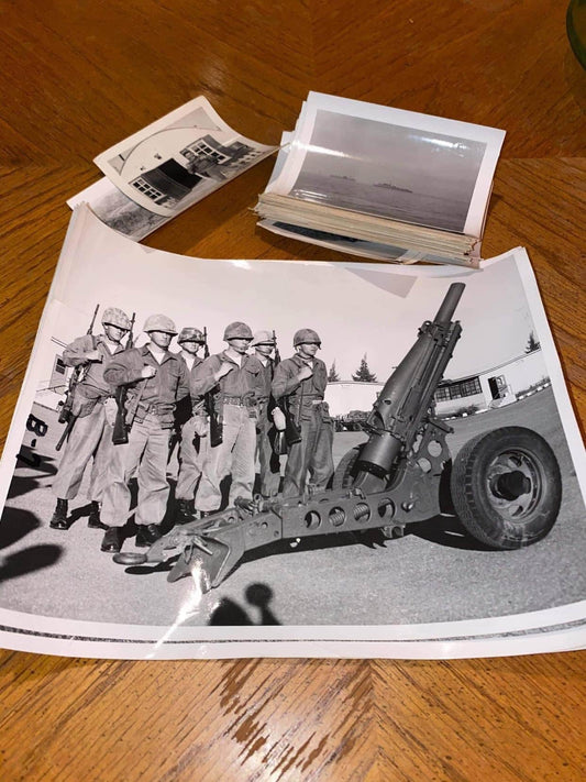 Vintage Korean War 68 original snapshot photos pointer stick Marines personalized early 1950s