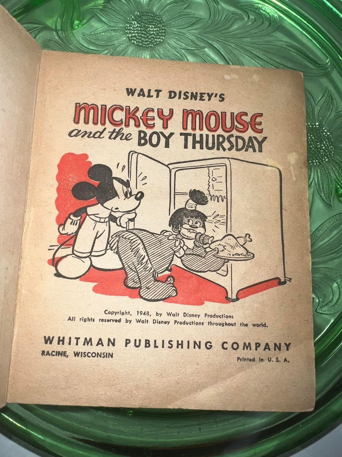 Vintage Walt Disney Mickey Mouse and the boy Thursday 1948