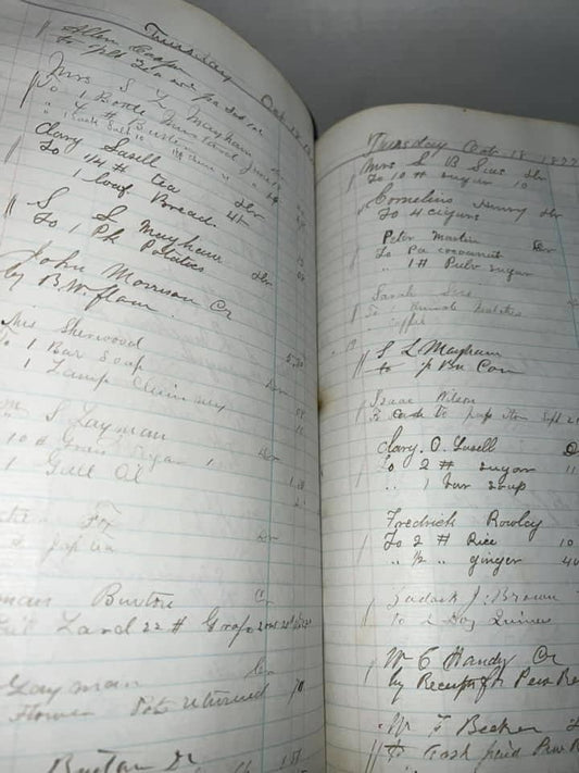 Antique Victorian handwritten Huge early general store ledger 1876-1878 640 filled pages northern pa upstate ny journal