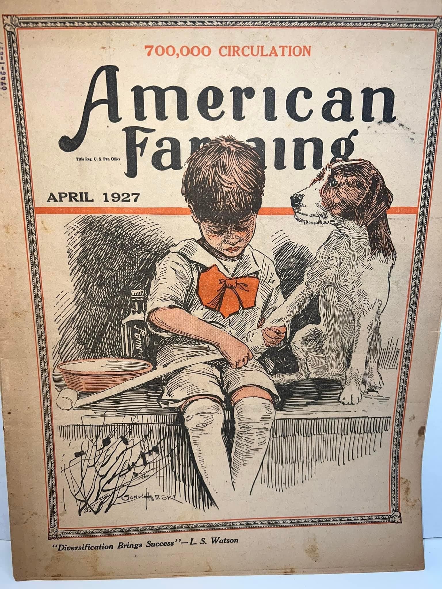 Vintage American farming magazine C 1927 Filled w cool advertising