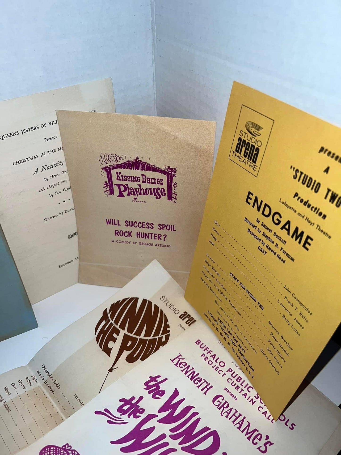 Vintage playbills and broadsides 1960s 3 wind in the willows , Winnie the Pooh & more vintage theater Buffalo New York