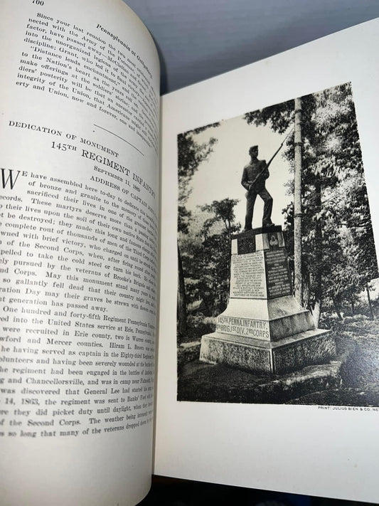 Antique Pennsylvania at Gettysburg Volume 2 1904 Ceremonies at the dedication of the monuments civil war history