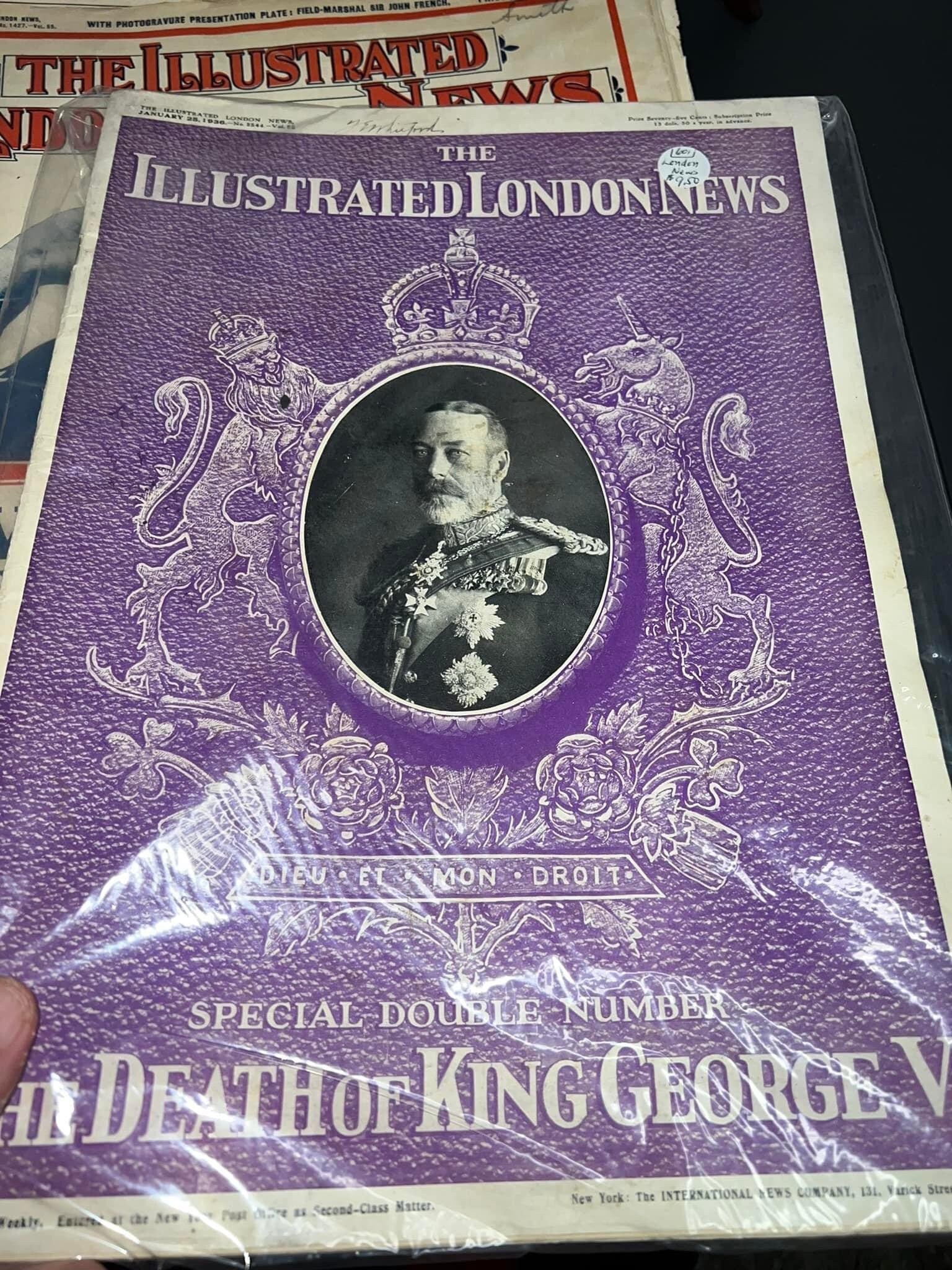 Antique The illustrated London news 9 volumes 1914–1936 history