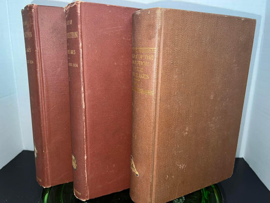 Antique 1887 A history of the inquisition of the Middle Ages 3 volumes medieval history