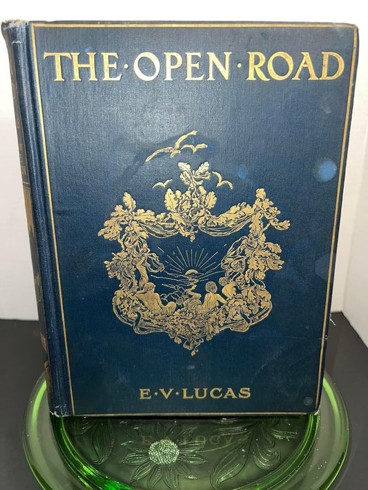 Antique The open road Poetry - a book for wayfarers 1913 colored lithograph illustrations