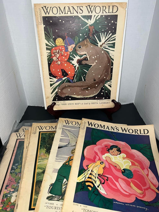Antique Art Deco era women’s magazines 11 woman’s world 1925–1930’s Filled with advertising of all kinds