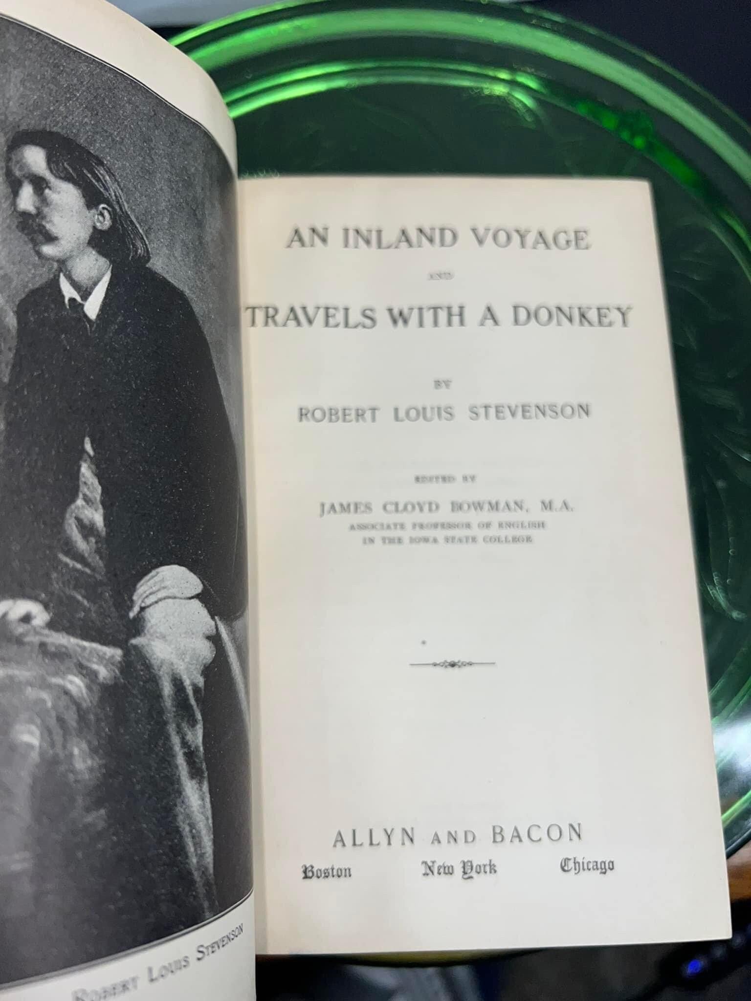Antique Robert Louis Stevenson 4 books 1900s letters day to day , inlaid voyage