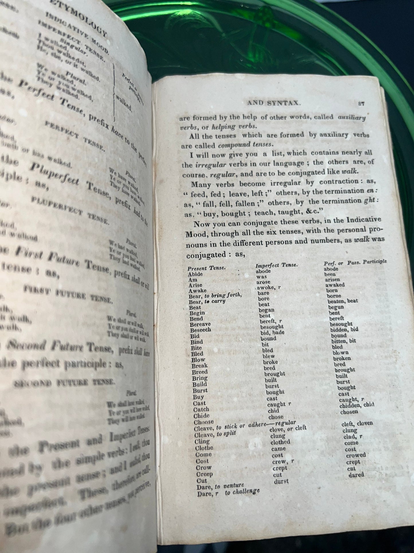 Antique Victorian conversations on English grammar school book c 1828