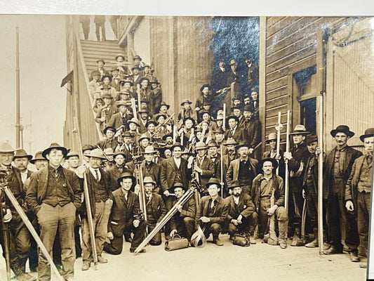 Antique occupational photo group of surveyors with equipment 1890-1900 early photography