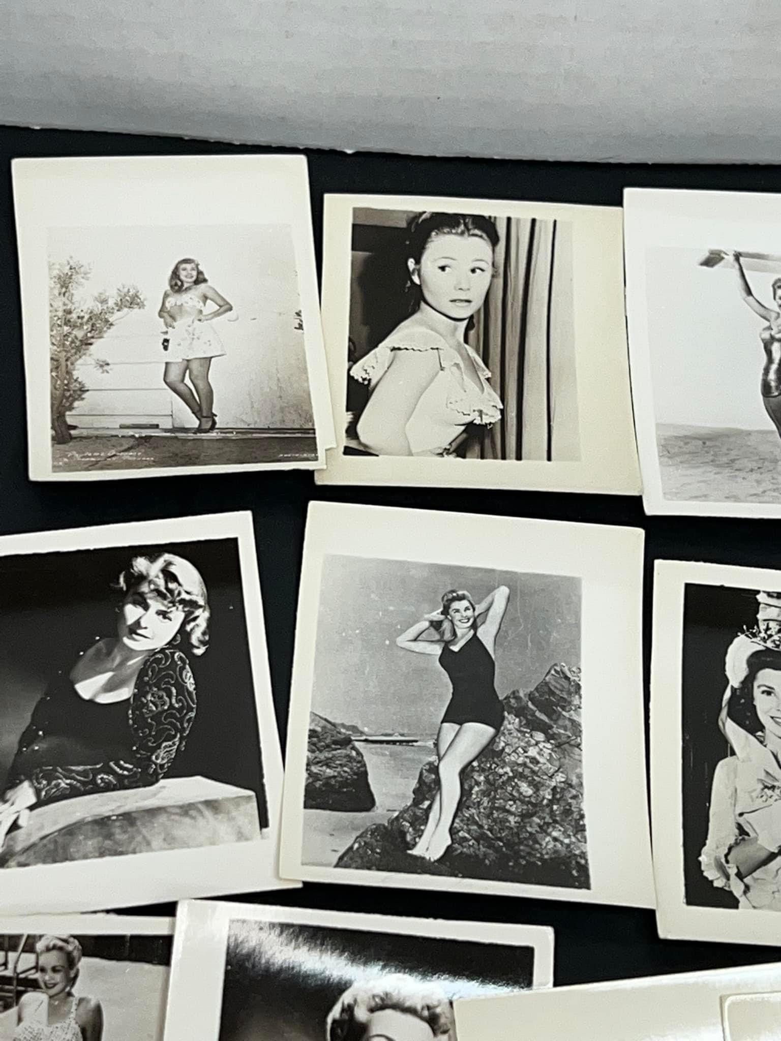Vintage photos Collection of 23 snapshots 1950s Actresses, pin up girls , movie stars