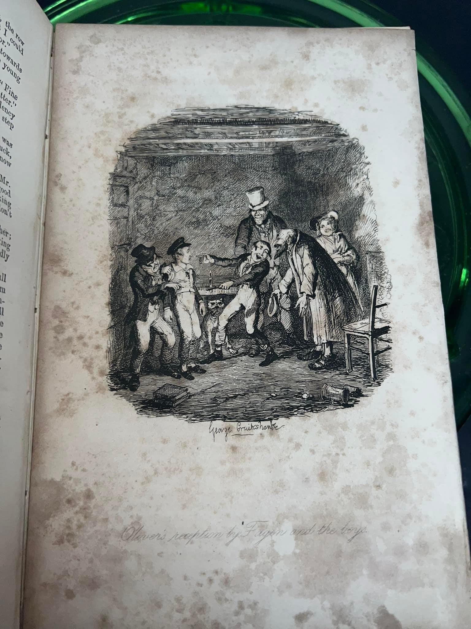 Antique Victorian Oliver Twist or the parish boys progress 1846 Charles dickens early 1st in one volume