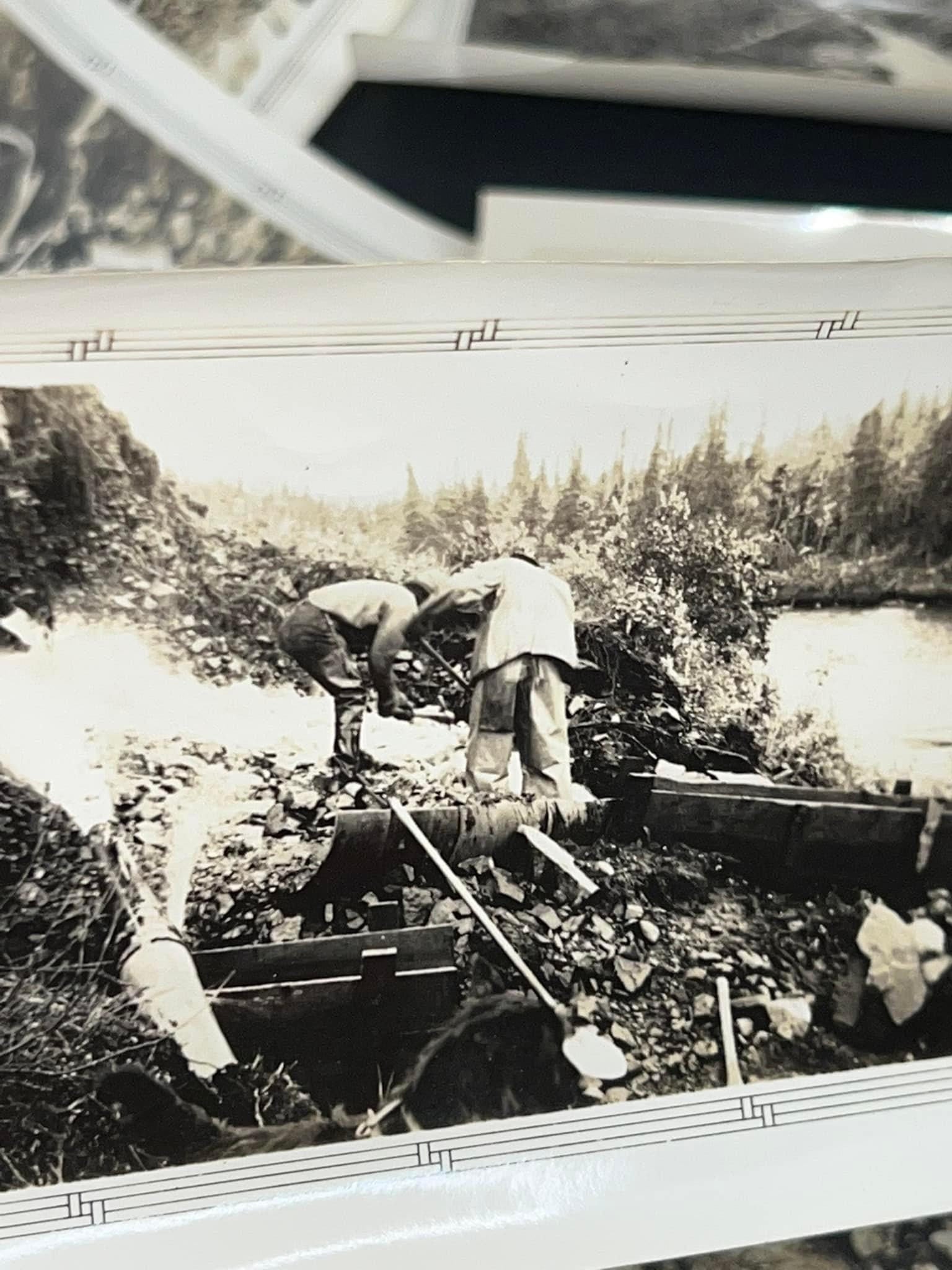 Vintage photos snapshots Early Alaska 1936-1937 mining idd occupational