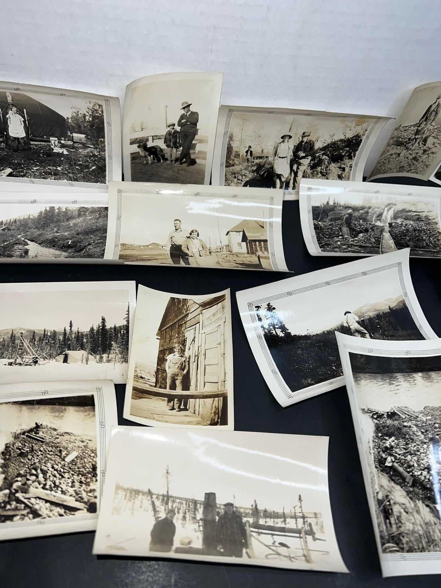 Vintage photos snapshots Early Alaska 1936-1937 mining idd occupational