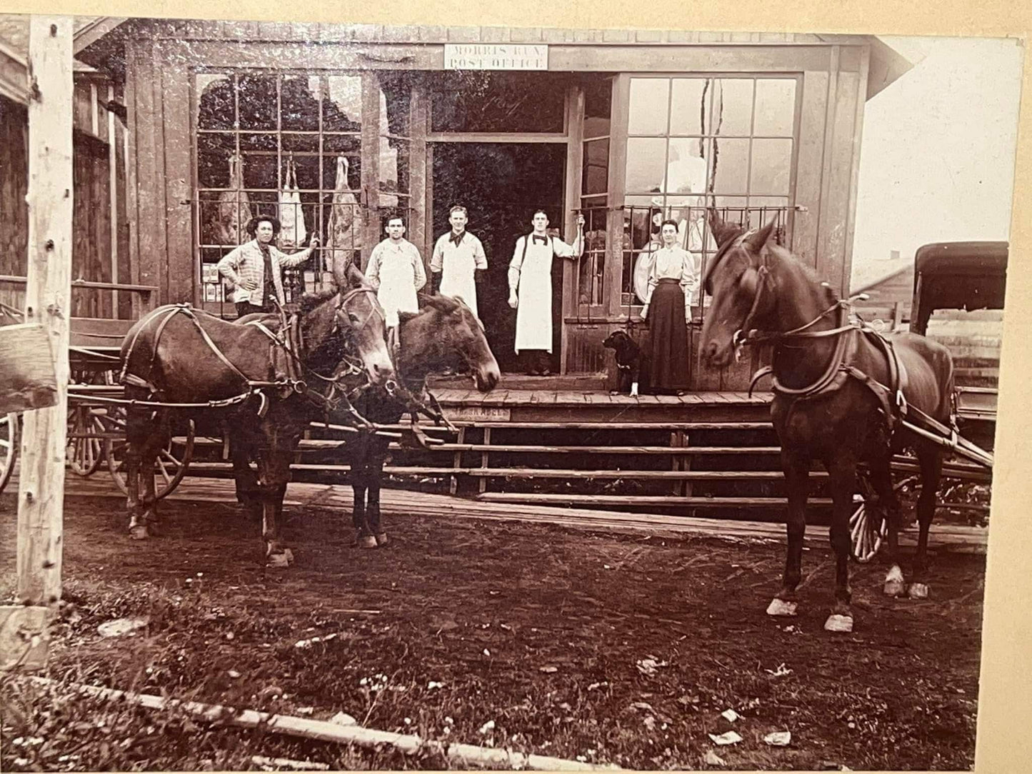 Antique Victorian occupational photo Morris run Pennsylvania 1890s post office mercantile scarce