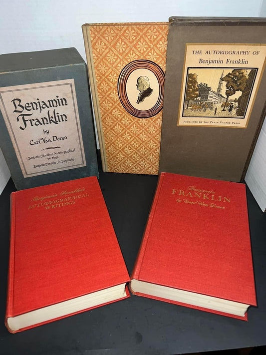 Vintage The autobiography of Benjamin Franklin - illustrated -1940-1950 Benjamin Franklin - autobiographical writings & biography —1955