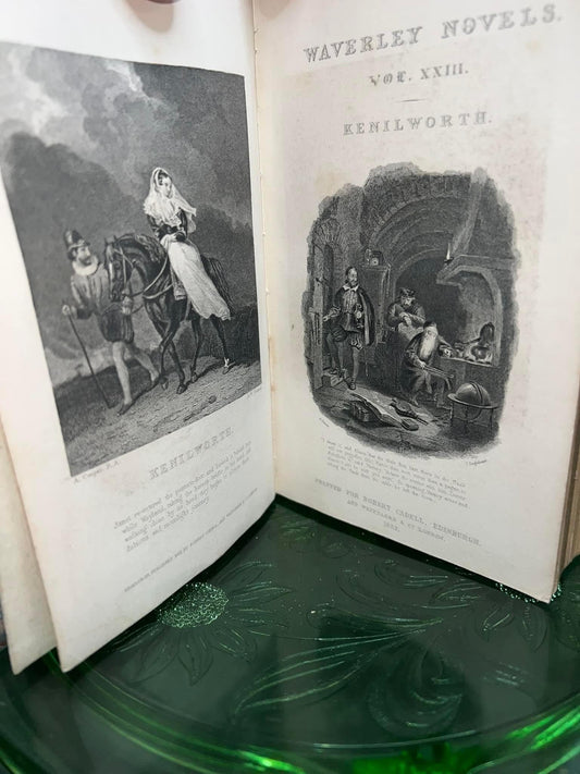 Antique 1832 waverly novels Kenilworth Sir Walter Scott