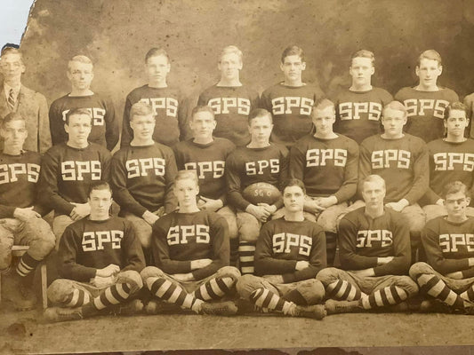 Antique sports Early football - 1928 st Paul school concord New Hampshire all identified genealogy vintage photo
