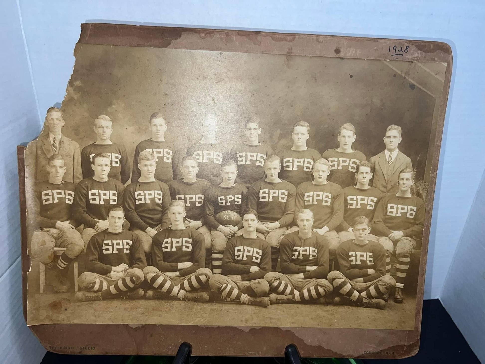 Antique sports Early football - 1928 st Paul school concord New Hampshire all identified genealogy vintage photo