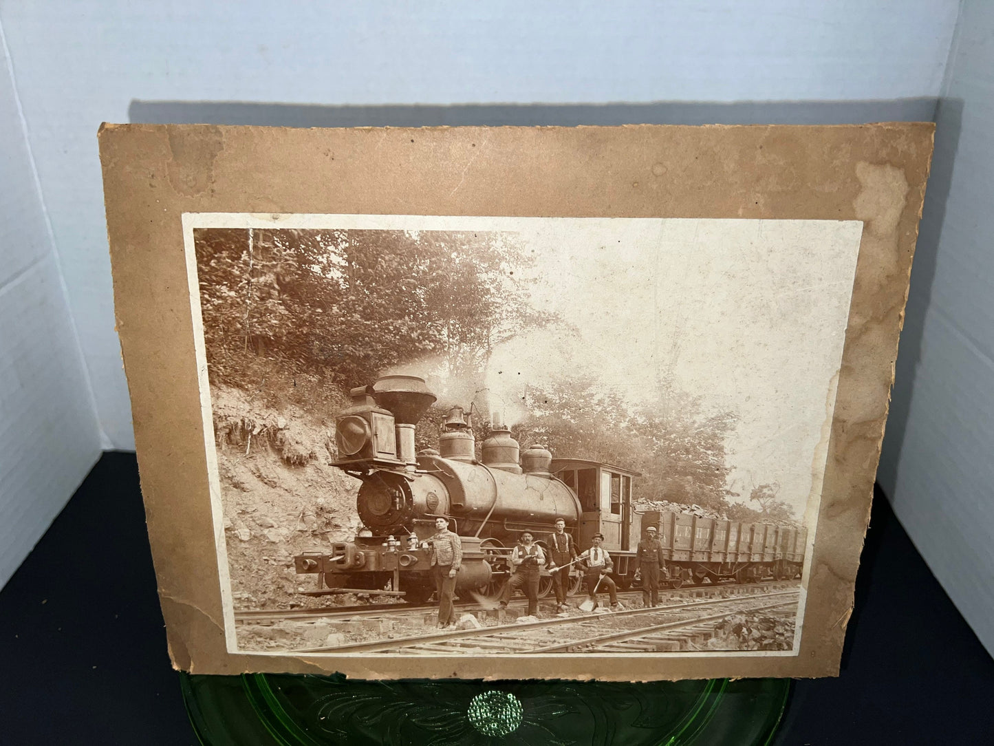 Antique Victorian railroad photo Lehigh valley railroad 1886 Baily brothers identified lehighton
